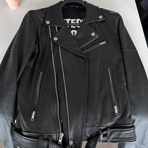 Men’s BLK DNM leather biker jacket